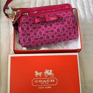 Pink Coach Wristlet